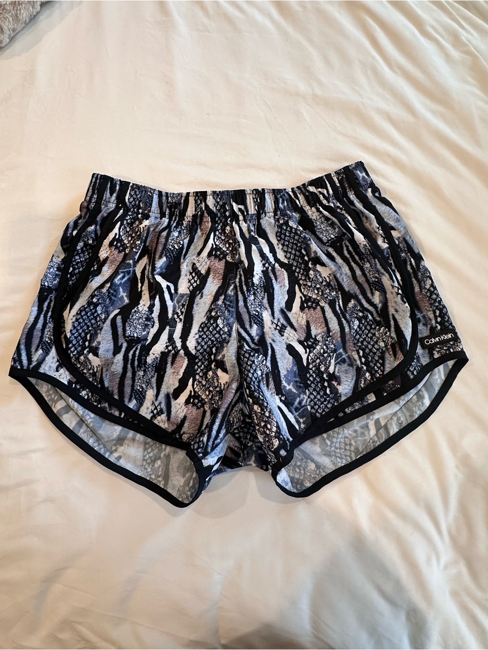 Calvin Klein Zebra/Snake Print Athletic Shorts